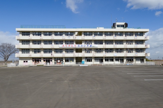 荒浜小学校（震災遺構）見学