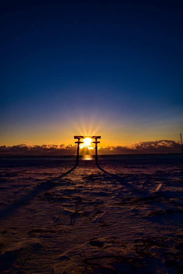 野蒜海岸初日の出用鳥居