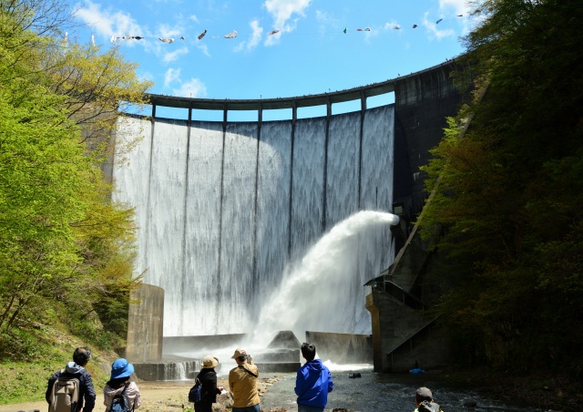 鳴子ダムすだれ放流見学ツアー