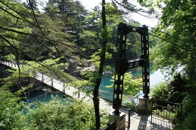 吊り橋「御覧場橋」からの眺めも綺麗です。