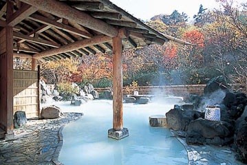 松川温泉で日帰り雪見風呂