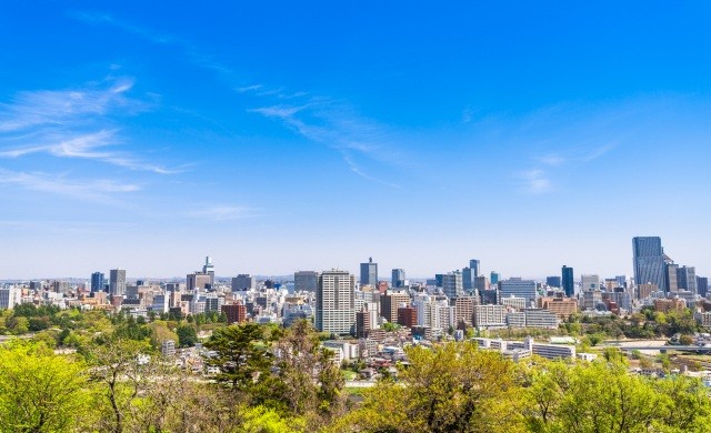爽やかな青空の下、仙台市内を一望！