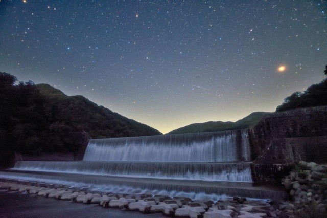 日本登録有形文化財砂防堰堤で星空ナイト