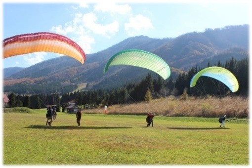 Paragliding experience with a spectacular view of a caldera from the sky