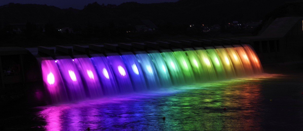 Lake Kinsyu Falls (Sand Dam Dam) [Japan Night Scenery Heritage]