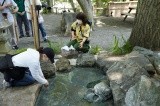 温泉神社で神籬の湯体験