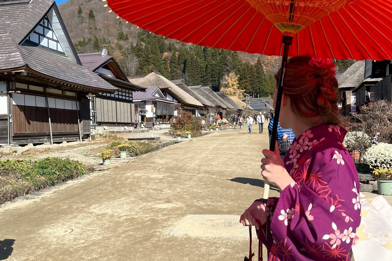 Ouchi-juku Time Slip & Kimono Wearing Experience